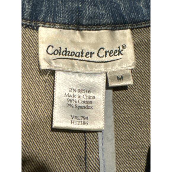 Denim blue blazer jacket 3 button closing by coldwater creek size Medium - Picture 9 of 9